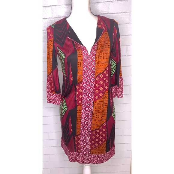 DIANE VON FURSTENBERG DVF Tribal Print Dress 2 - Picture 5 of 9